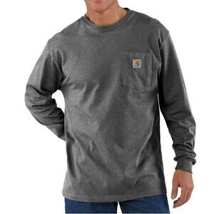 Vintage Carhartt Long Sleeve Original Fit Shirt w/‎ pocket gray size Large